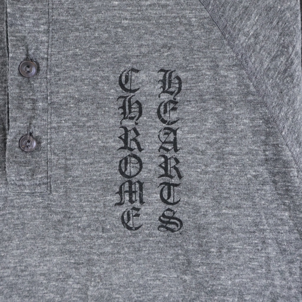 CHROME HEARTS(クロムハーツ) HENRY NECK スタープリント ヘンリーネック 七分丈Tシャツ カットソー グレー
