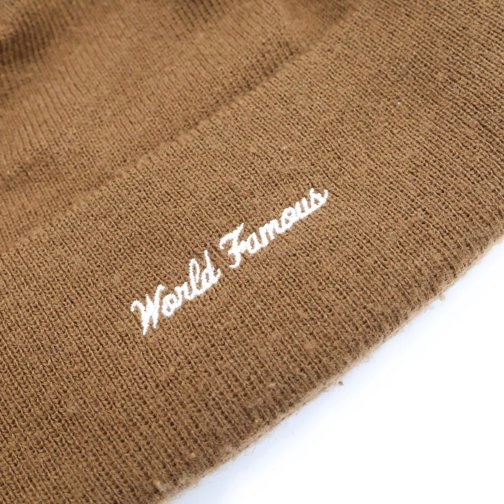 SUPREME(シュプリーム) 19AW Box Logo Beanie ボックスロゴデザイン ビーニー ニット帽 ブラウン