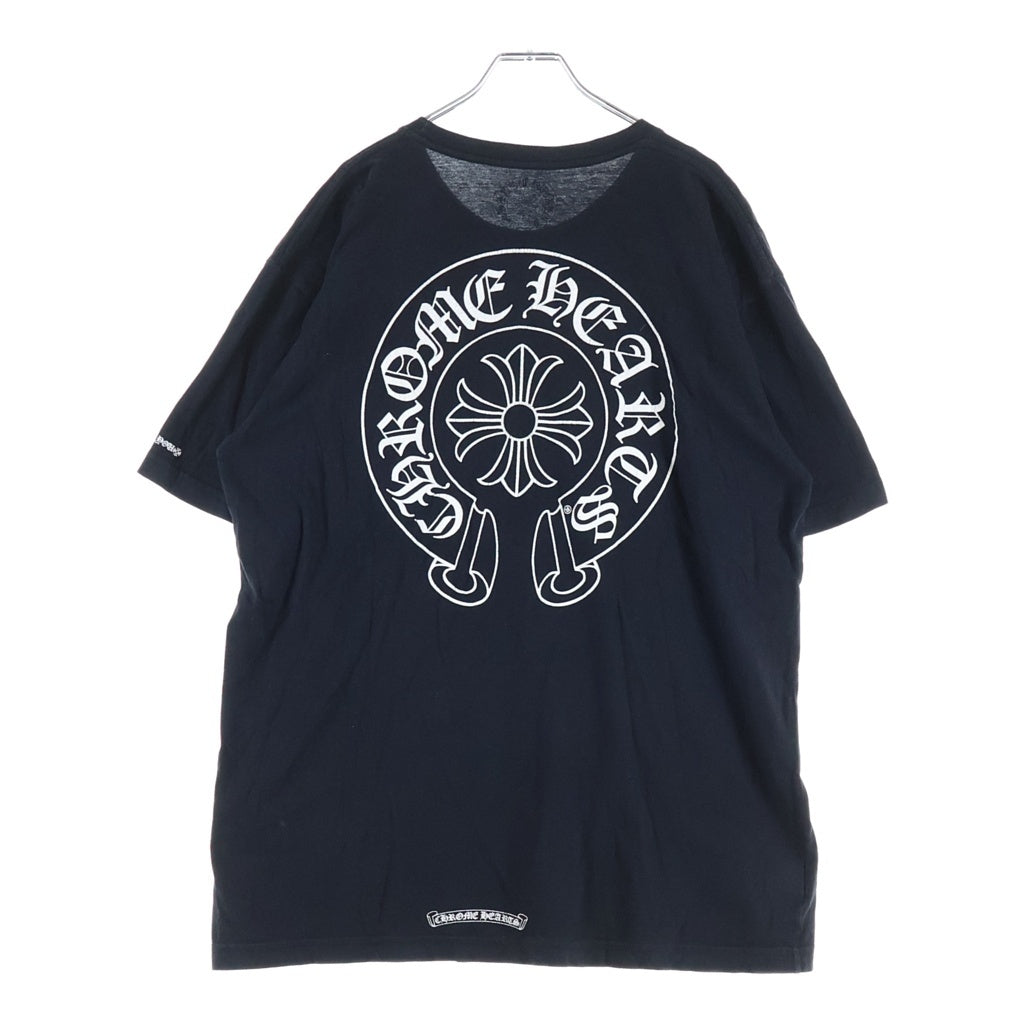 CHROME HEARTS(クロムハーツ) HORSESHOE S/S TEE ホースシュープリント ポケット半袖Tシャツ カットソー ブラック