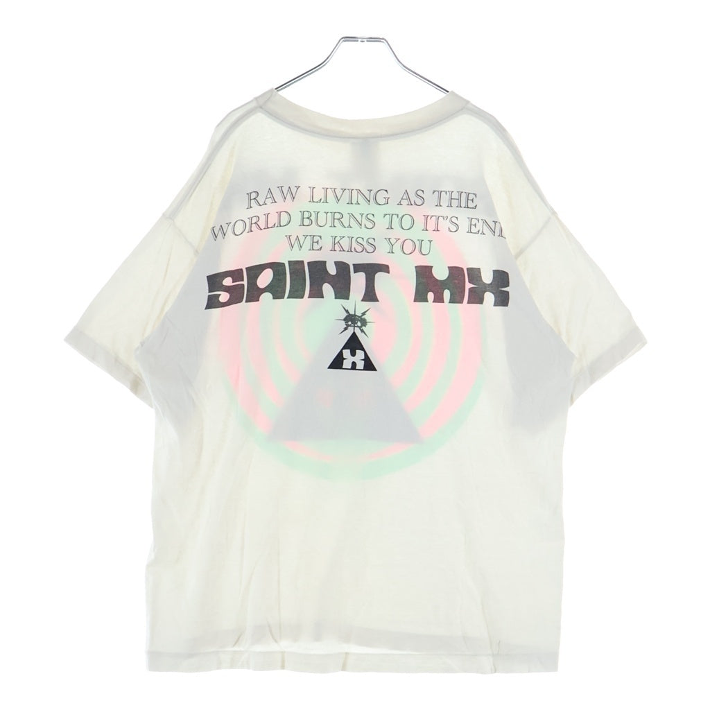 SAINT MICHAEL(セントマイケル) 25SS Graphic Print S/S TEE グラフィックプリント半袖Tシャツ カットソー ホワイト SM-HR1-0000-C18