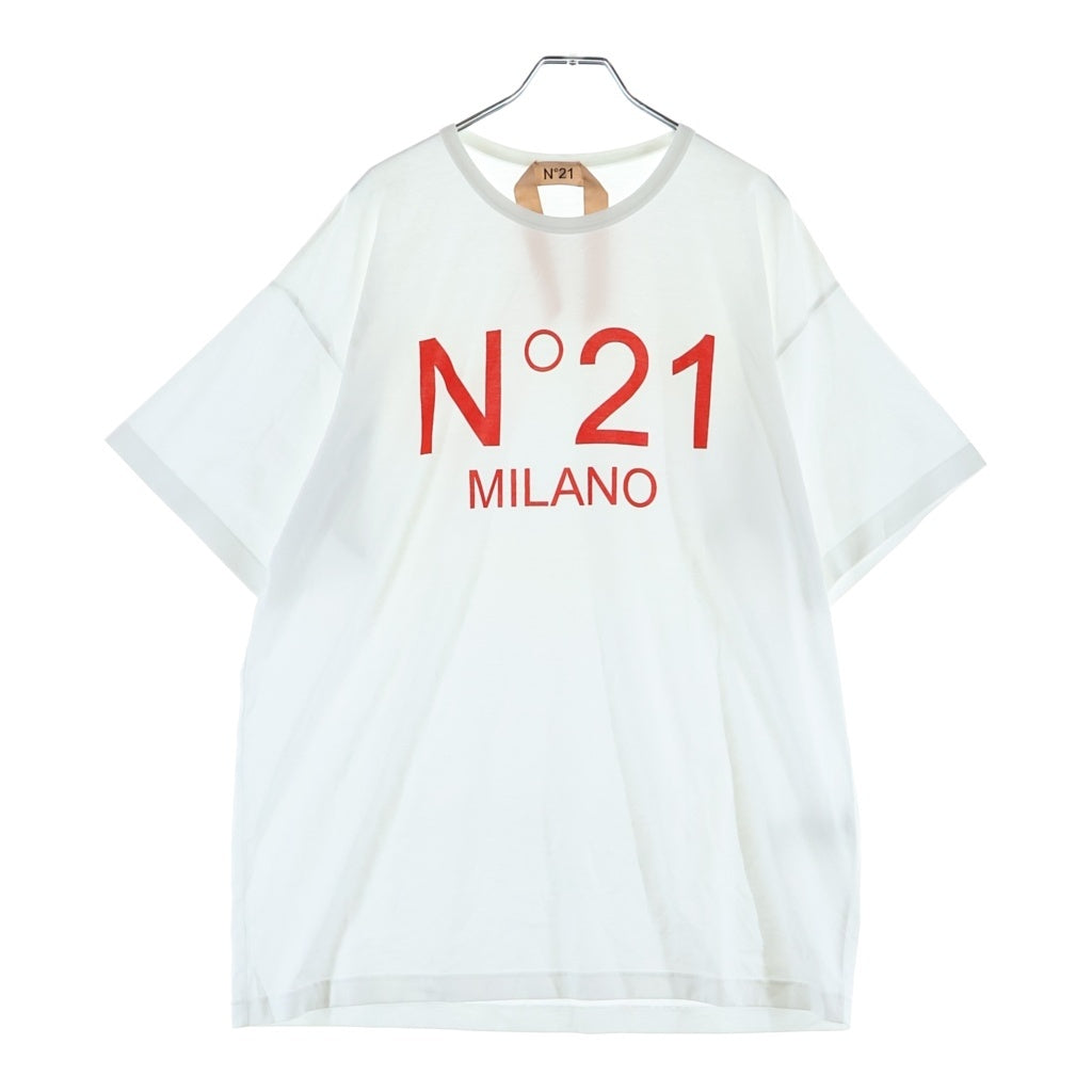 N21 numero ventuno(ヌメロ ヴェントゥーノ) ロゴプリント 半袖Tシャツ カットソー ホワイト
