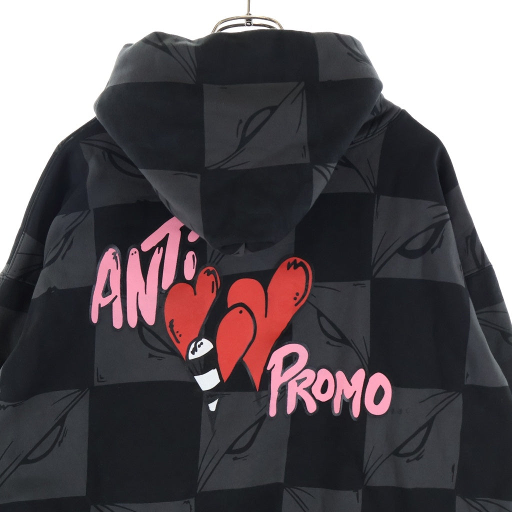 ANTI PROMO(アンチプロモ) EYES HOODIE MATTY BOYプリントプルオーバーフーディ パーカー ブラック
