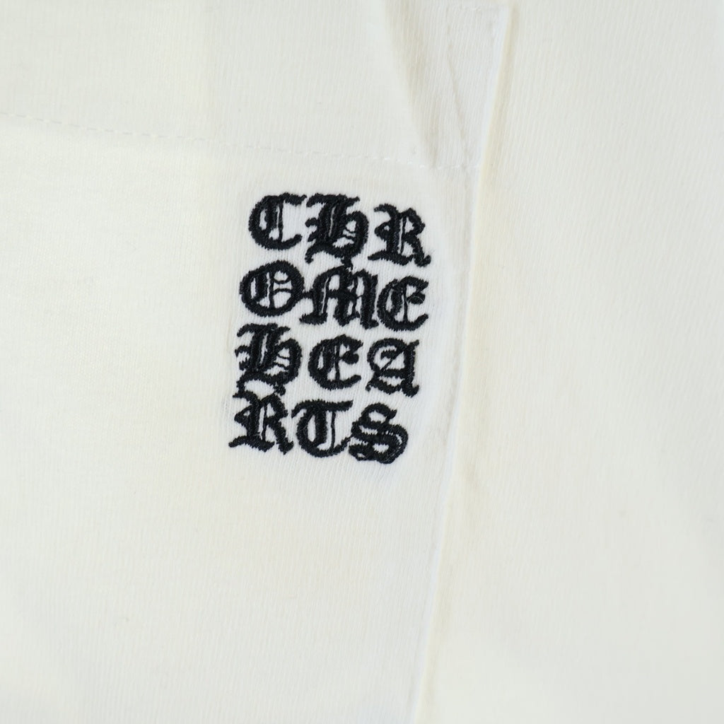 CHROME HEARTS(クロムハーツ) Grp Y Not Light Work Long Sleeve Tee ワイノット ライトワーク ロゴ刺繍 ロングスリーブTシャツ 長袖カットソー ホワイト