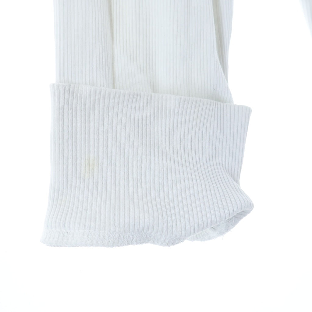 LOEWE(ロエベ) アナグラム刺繍 リブ 長袖Tシャツ ロンT カットソー ホワイト H526Y22XAY