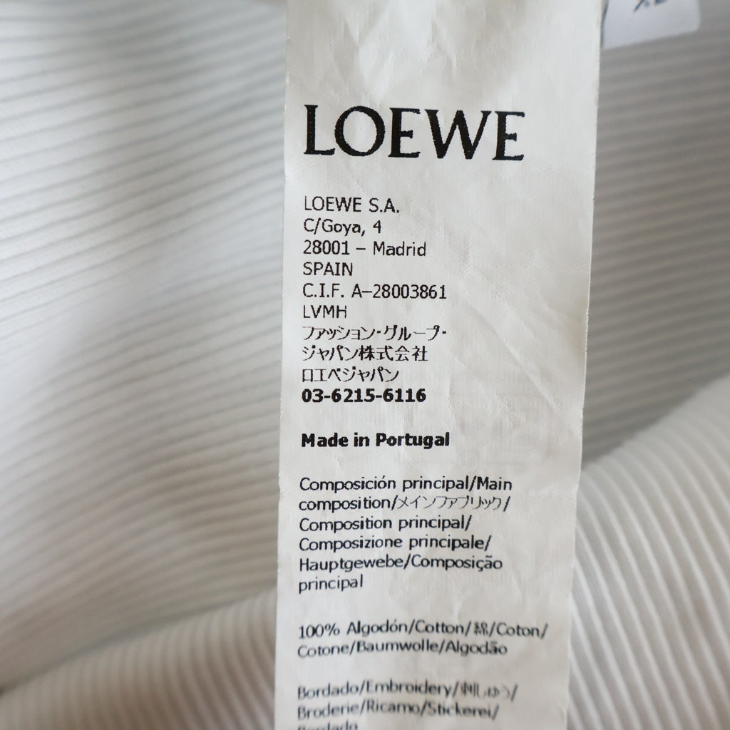 LOEWE(ロエベ) アナグラム刺繍 リブ 長袖Tシャツ ロンT カットソー ホワイト H526Y22XAY