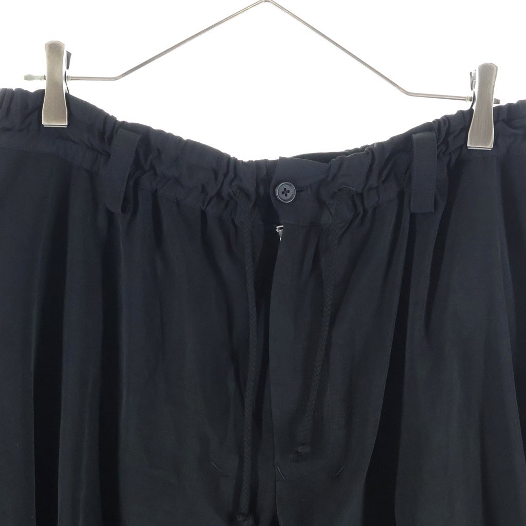 s'yte(サイト) CREPE de CHINE HAKAMA BALLOON PANTS ハカマ バルーンシルエットパンツ ブラック UK-P02-500-1-02