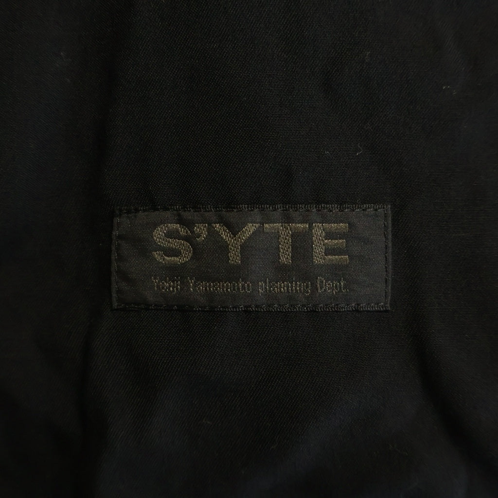 s'yte(サイト) テンセル オーバーサイズド コート ブラック US-C24-202