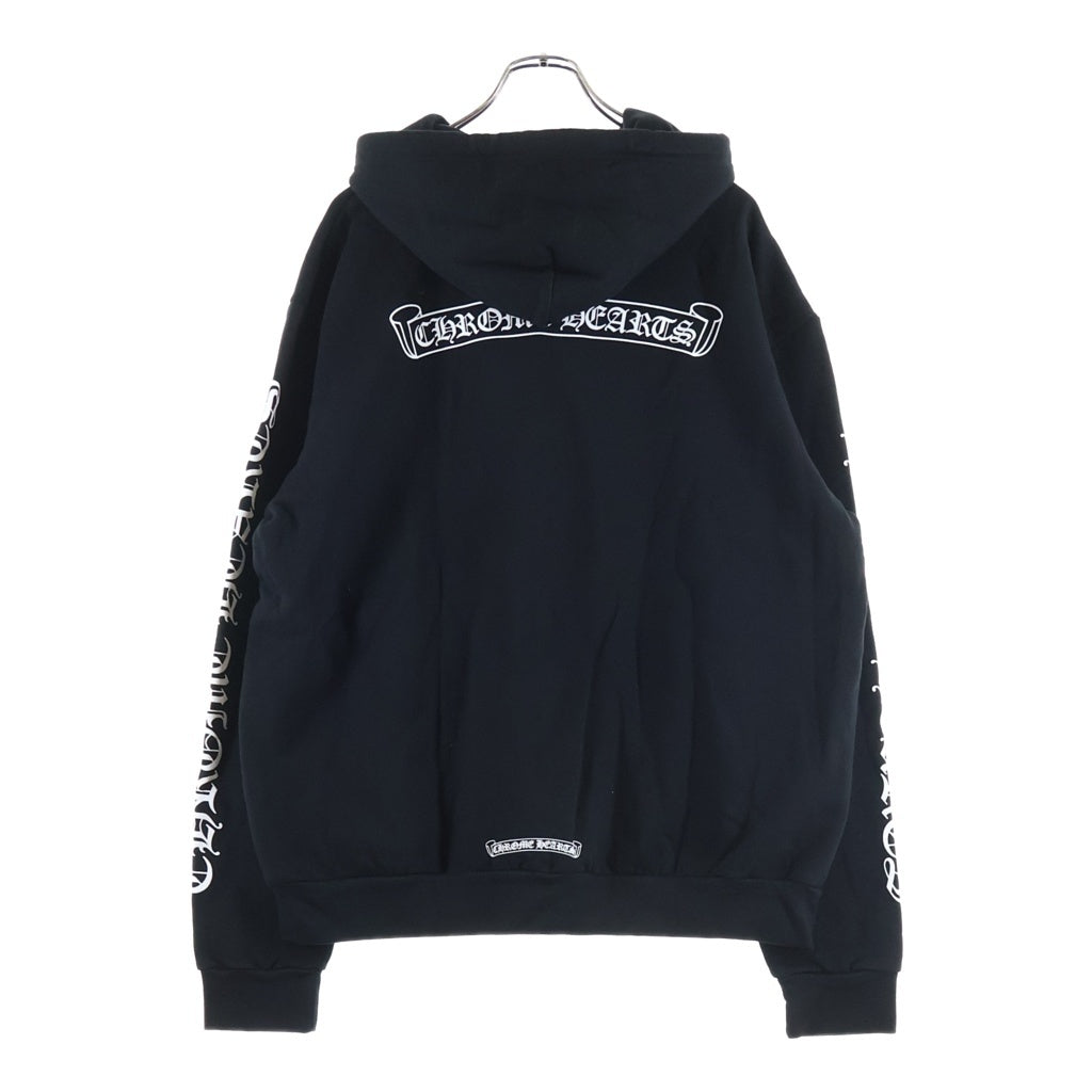 CHROME HEARTS(クロムハーツ) BACK SCROLL LABEL LOGO バックスクロール ラベルロゴ プルオーバー スウェット パーカー ブラック