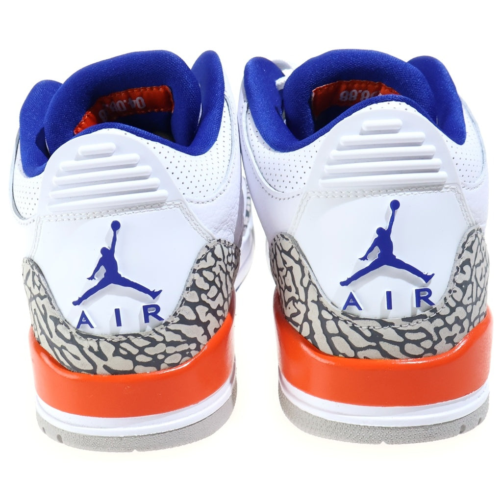 NIKE(ナイキ) AIR JORDAN3 RETRO KINCKS エアジョーダン3 レトロ ニックス ミッドカットスニーカー ホワイト US8/26cm 136064-148