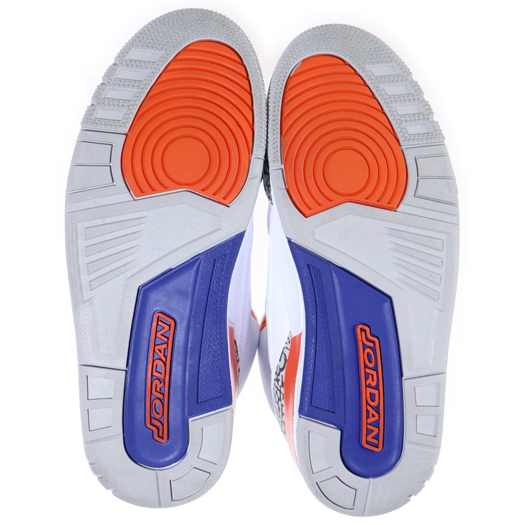 NIKE(ナイキ) AIR JORDAN3 RETRO KINCKS エアジョーダン3 レトロ ニックス ミッドカットスニーカー ホワイト US8/26cm 136064-148