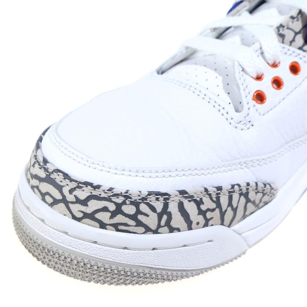 NIKE(ナイキ) AIR JORDAN3 RETRO KINCKS エアジョーダン3 レトロ ニックス ミッドカットスニーカー ホワイト US8/26cm 136064-148
