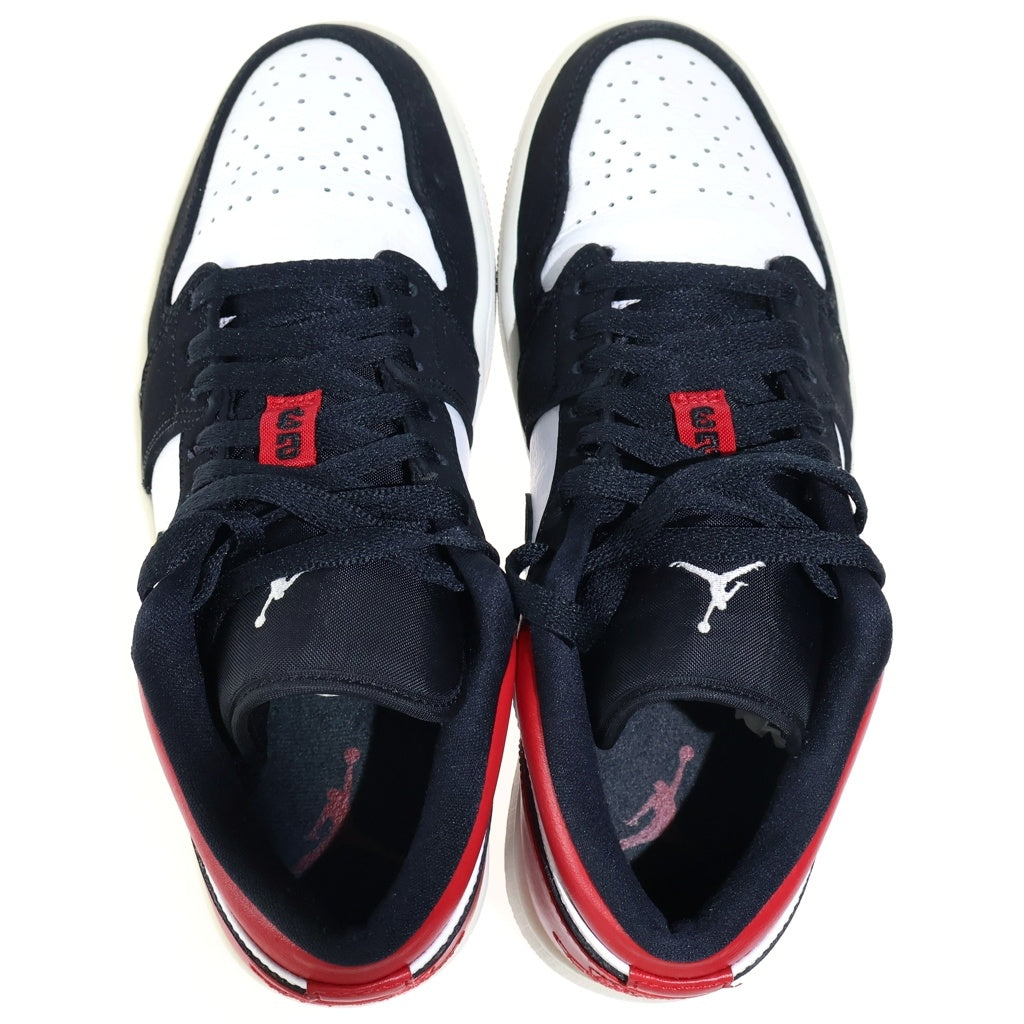 NIKE(ナイキ) AIR JORDAN 1 LOW BLACK TOE エアジョーダン1 ブラックトゥ つま黒 ローカットスニーカー レッド US8/26cm 553558-116