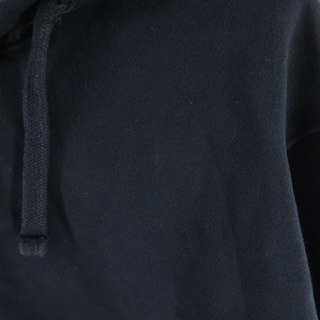 STONE ISLAND(ストーンアイランド) ORGANIC COTTON FLEECE オーガニックコットン ロゴデザイン フーデッド ジップアップ スウェット パーカー ブラック K1S156100042S0051