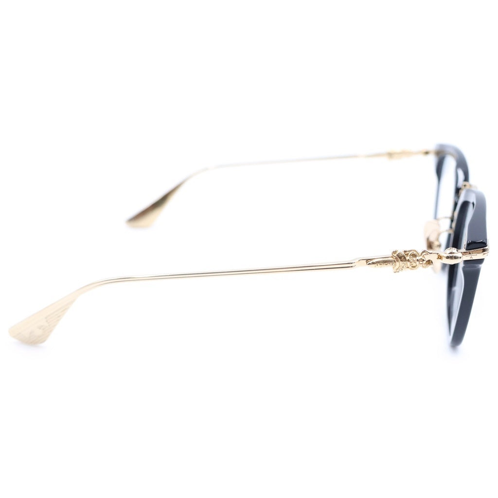 CHROME HEARTS(クロムハーツ) CLOACO ウェリントンサングラス 眼鏡 ブラック/ゴールド