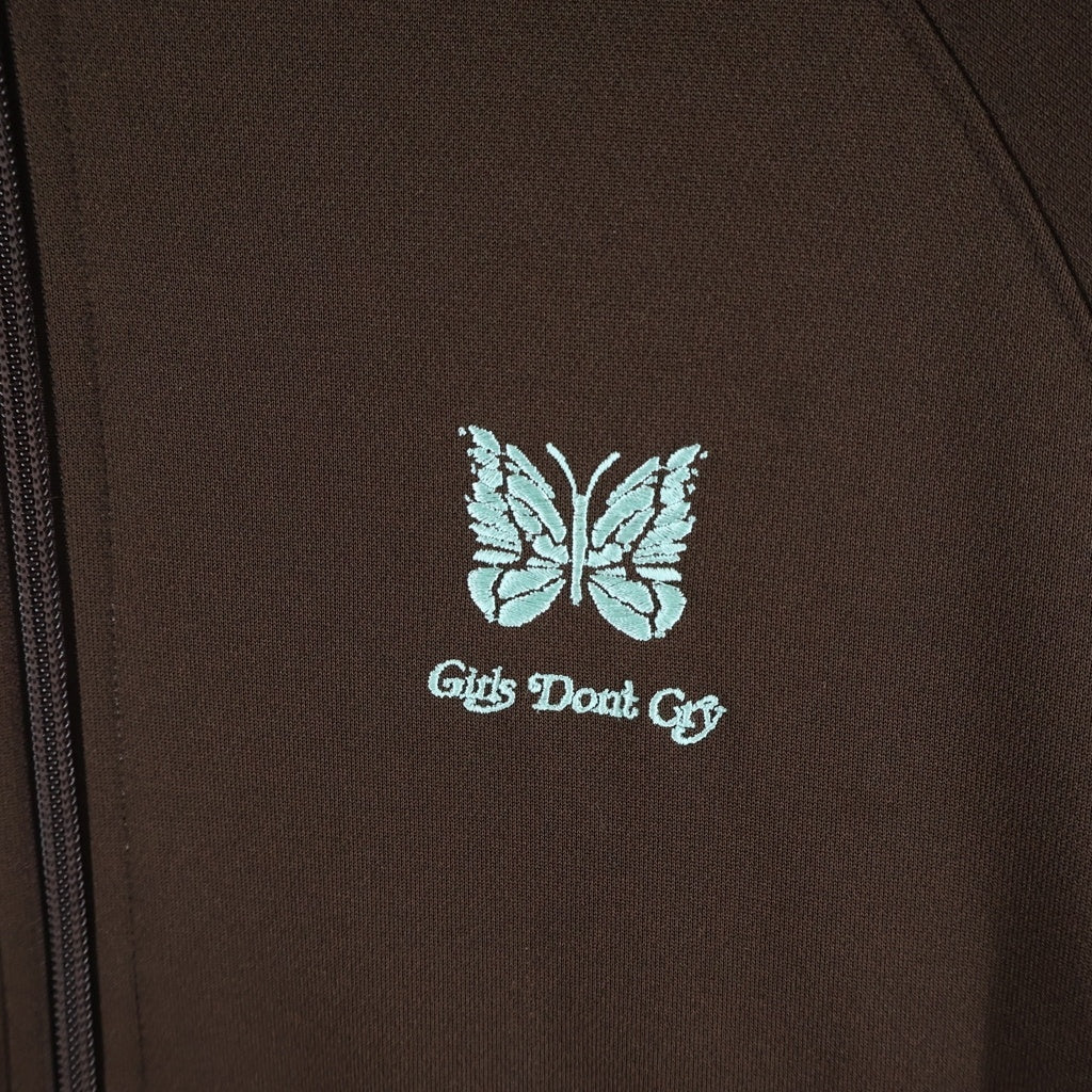 Needles(ニードルス) ×Girls Don't Cry TRACK JACKET ガールズドントクライ ロゴデザイン ジップアップ トラックジャケット ブラウン HM410