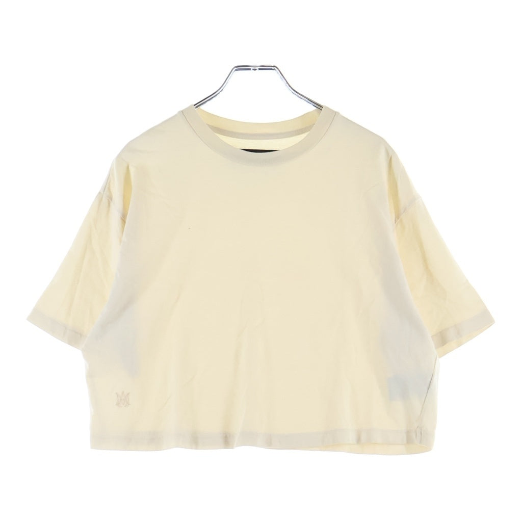 AMIRI(アミリ) ロゴ刺繍 半袖Tシャツ カットソー アイボリー レディース
