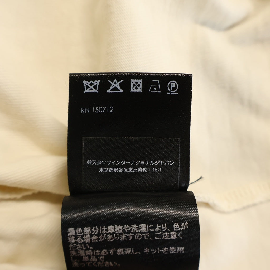 AMIRI(アミリ) ロゴ刺繍 半袖Tシャツ カットソー アイボリー レディース