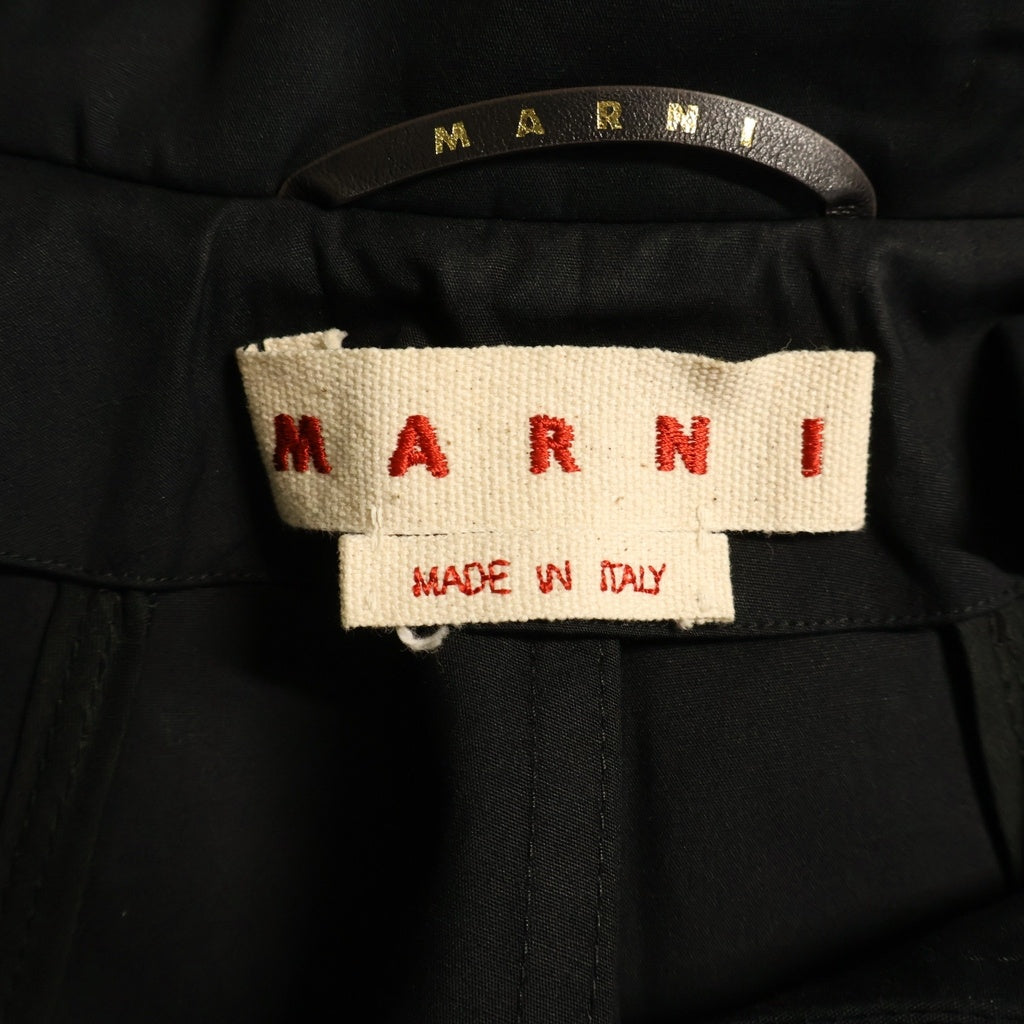 MARNI(マルニ) 24SS コットンキャディ ミディジレ ノースリーブジャケット ブラック レディース GLMA0082A0