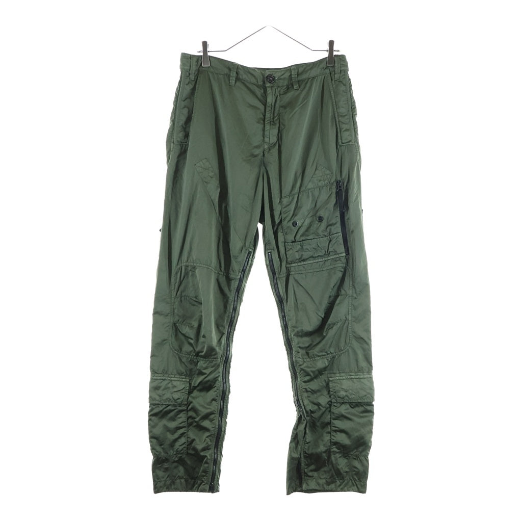 STONE ISLAND(ストーンアイランド) 21AW Zip Nylon Cargo Long Pants ジップナイロンカーゴロングパンツ グリーン 751531021