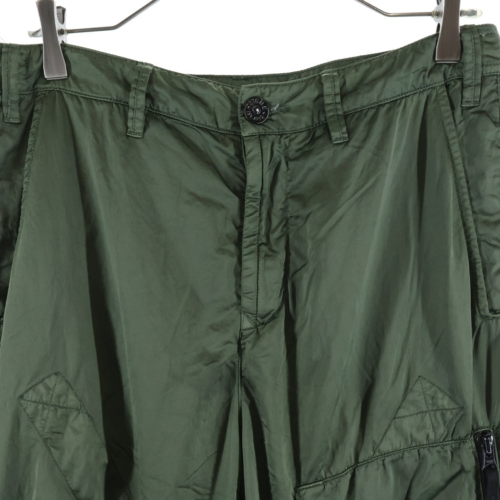 STONE ISLAND(ストーンアイランド) 21AW Zip Nylon Cargo Long Pants ジップナイロンカーゴロングパンツ グリーン 751531021
