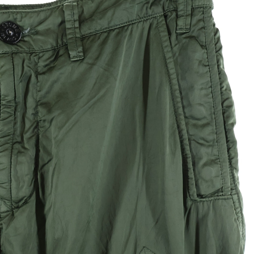 STONE ISLAND(ストーンアイランド) 21AW Zip Nylon Cargo Long Pants ジップナイロンカーゴロングパンツ グリーン 751531021