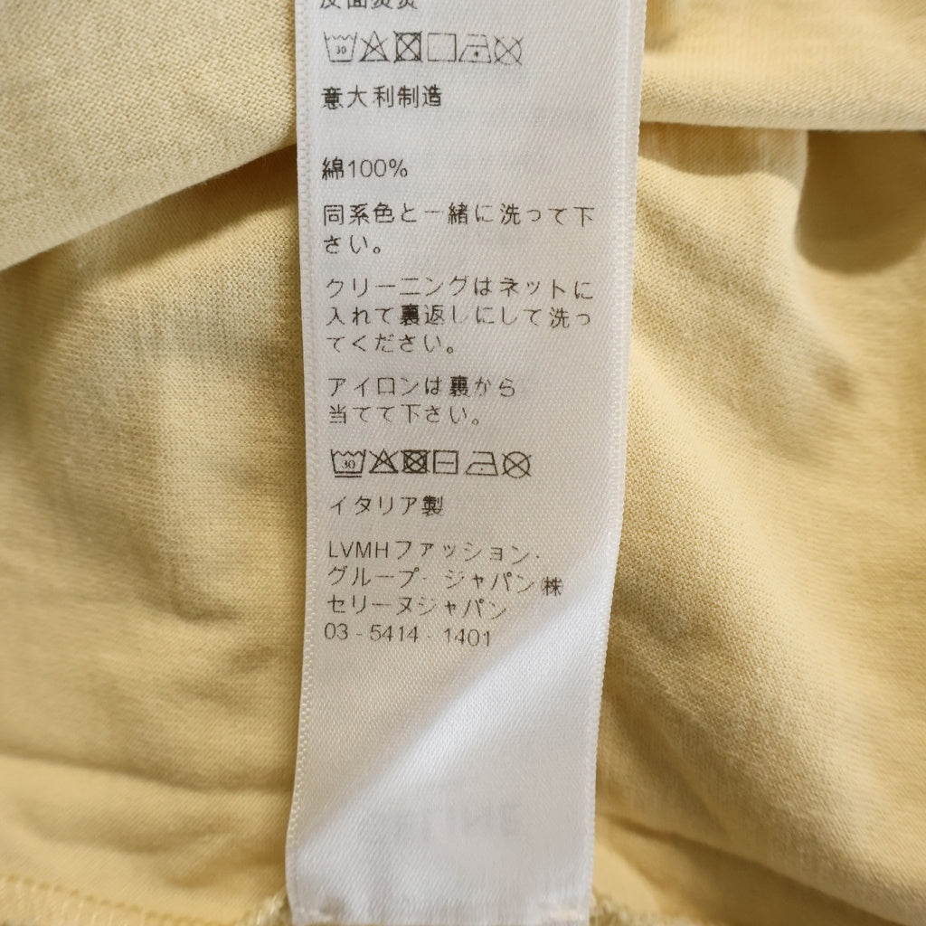 CELINE(セリーヌ) ロゴプリント コットンジャージー半袖Tシャツ カットソー イエロー 2X681671Q