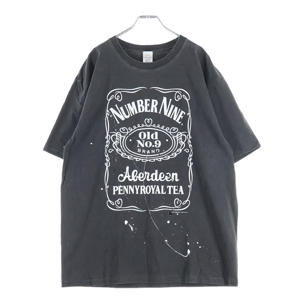 NUMBER (N)INE(ナンバーナイン) フロントロゴデザイン クルーネック カットソー 半袖Tシャツ ブラック