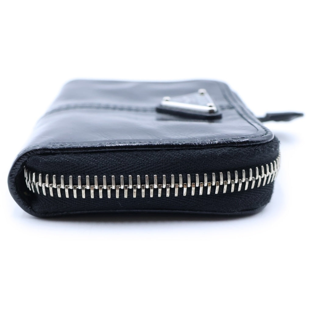 PRADA(プラダ) トライアングルロゴ ソフトルックス コインケース ウォレット ブラック 2MM003 レディース