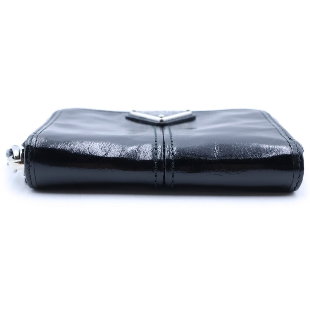 PRADA(プラダ) トライアングルロゴ ソフトルックス コインケース ウォレット ブラック 2MM003 レディース
