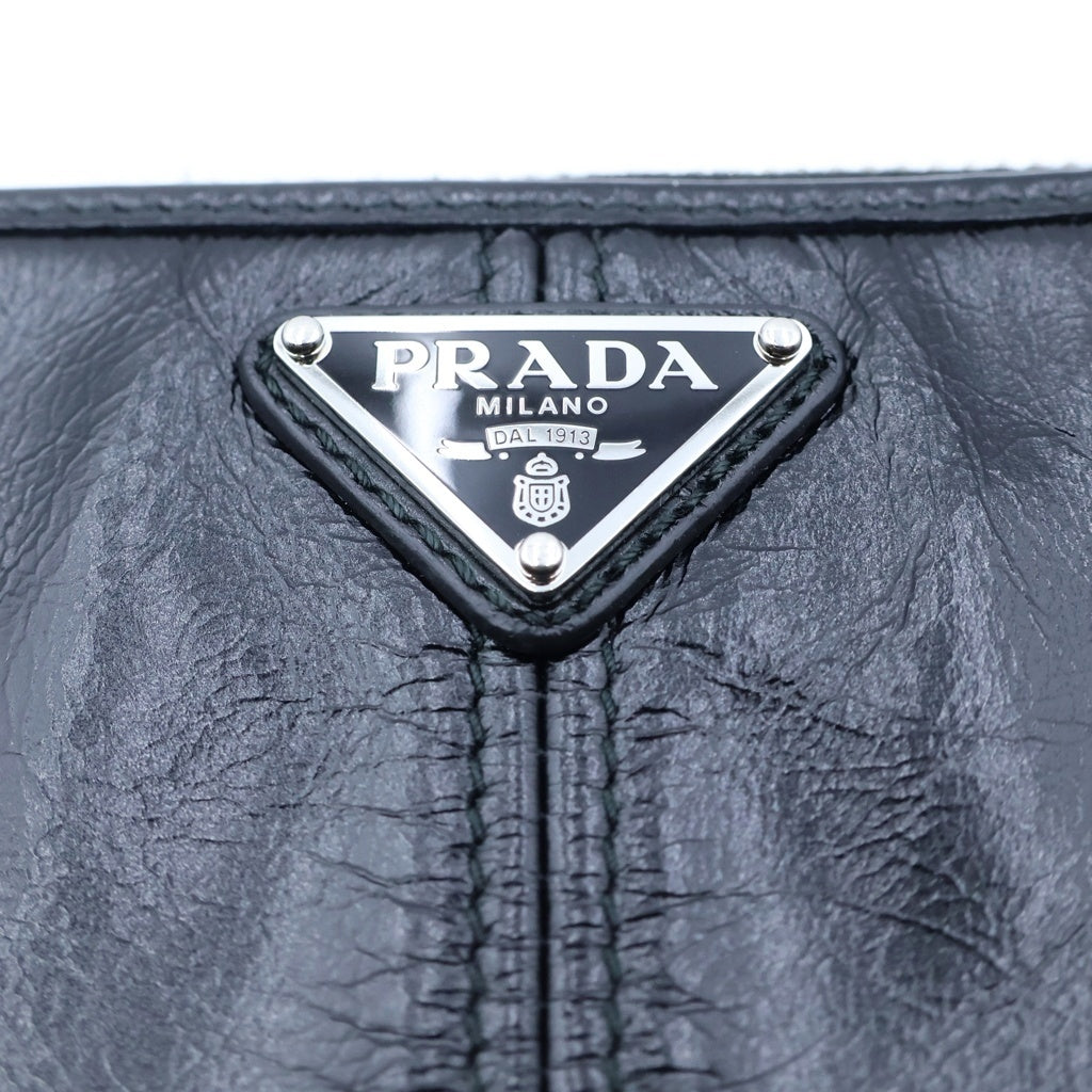 PRADA(プラダ) トライアングルロゴ ソフトルックス ロングウォレット 財布 ブラック 2ML059