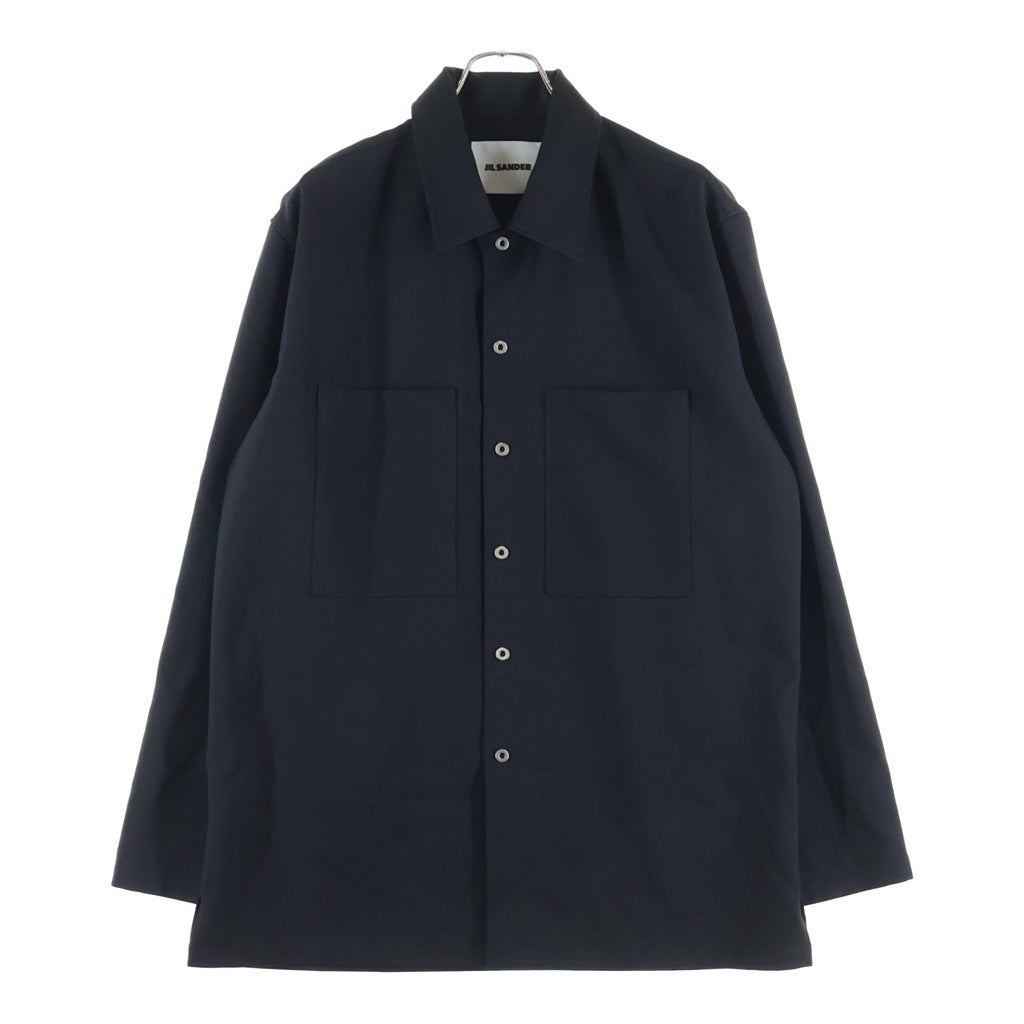 JIL SANDER(ジルサンダー) 26SS コットン 長袖シャツジャケット ブラック J22DL0371