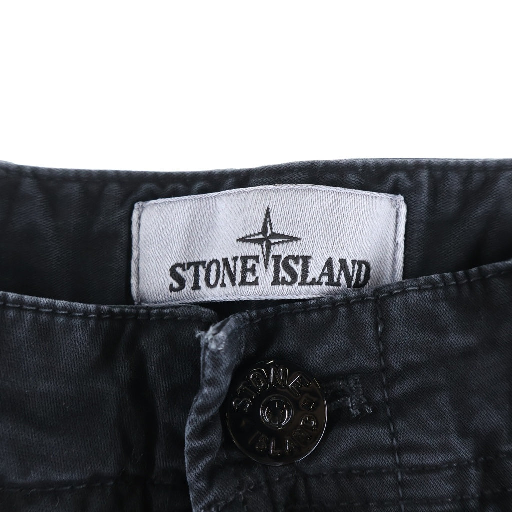 STONE ISLAND(ストーンアイランド) ロゴパッチ コットン カーゴパンツ ブラック L1S153100010S0004