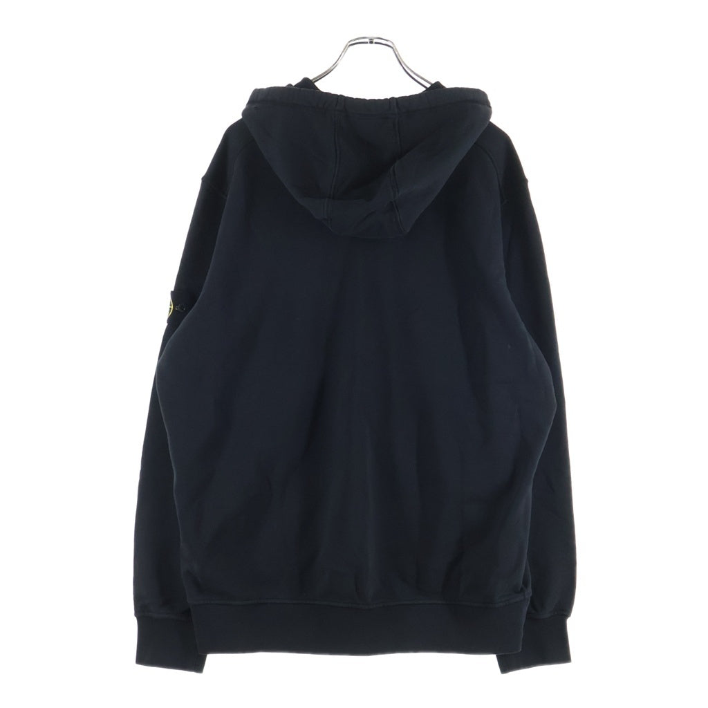 STONE ISLAND(ストーンアイランド) ロゴパッチ ジップアップフーディー パール ブラック K2S156100061S0051