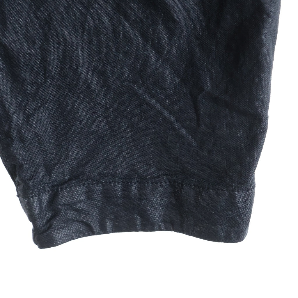 STONE ISLAND(ストーンアイランド) ロゴパッチ コーティング加工 長袖シャツジャケット ブラック L1S151200003S0069