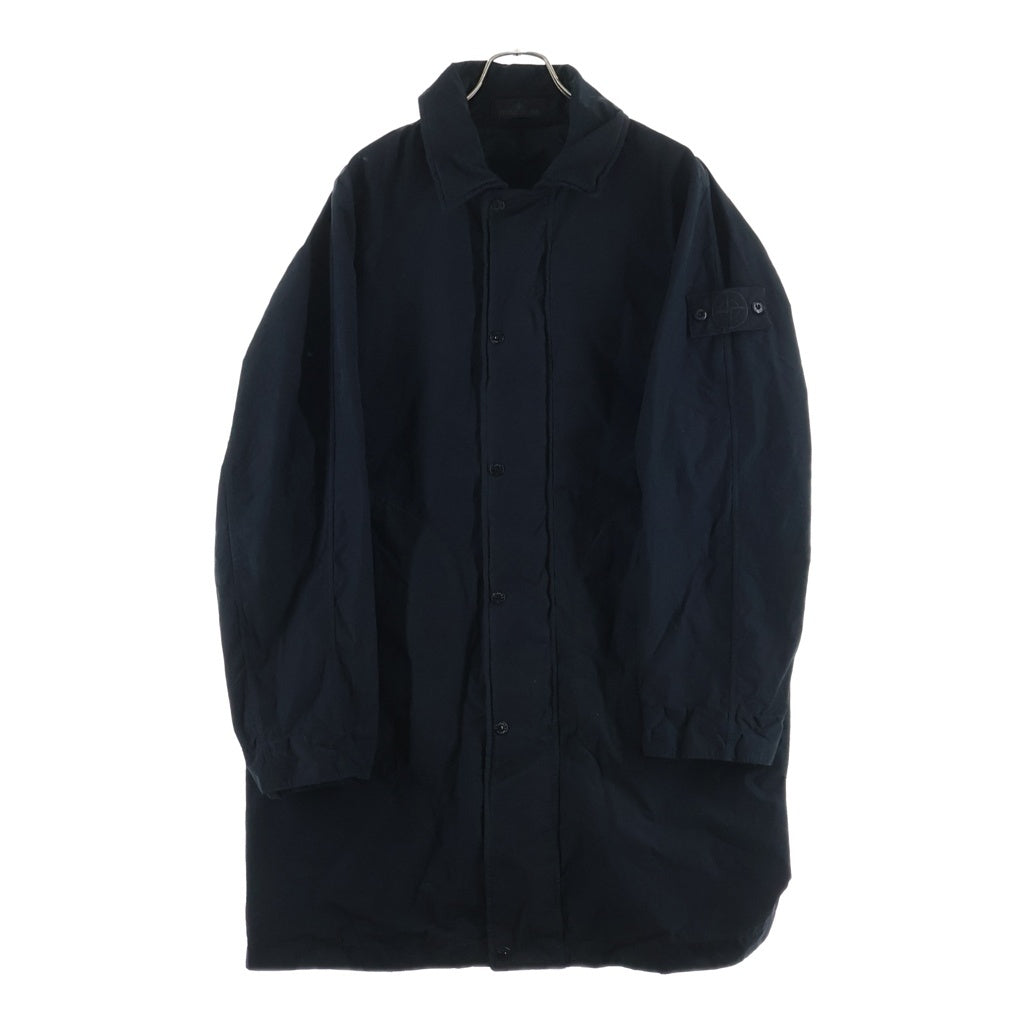 STONE ISLAND(ストーンアイランド) Parka with hood and logo patch ロゴパッチ トレンチコート ブラック L1S157100005 S0F33