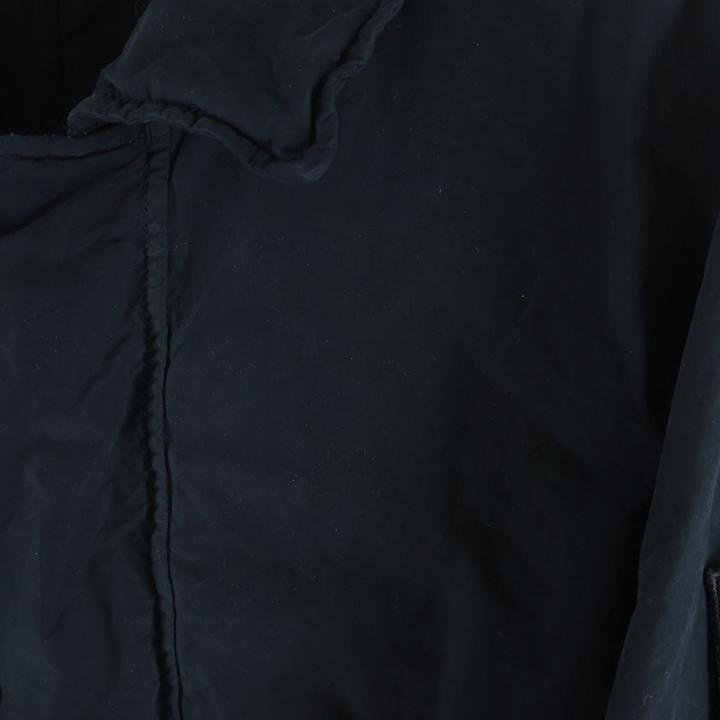 STONE ISLAND(ストーンアイランド) Parka with hood and logo patch ロゴパッチ トレンチコート ブラック L1S157100005 S0F33