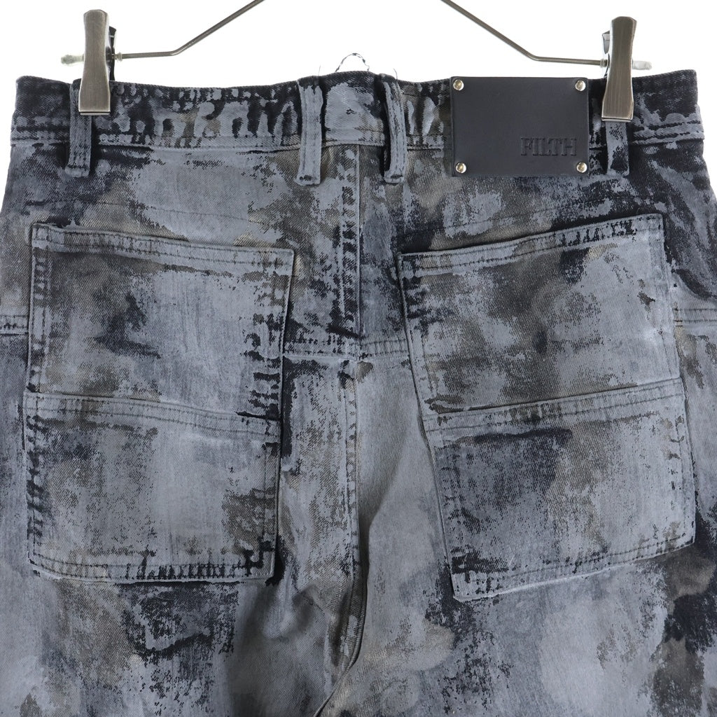 FILTH(フィルス) 26AW Rusty Waxed Baggy Cut ラスティワックスドバギーカットデニム ボトムス グレー FL262PT03