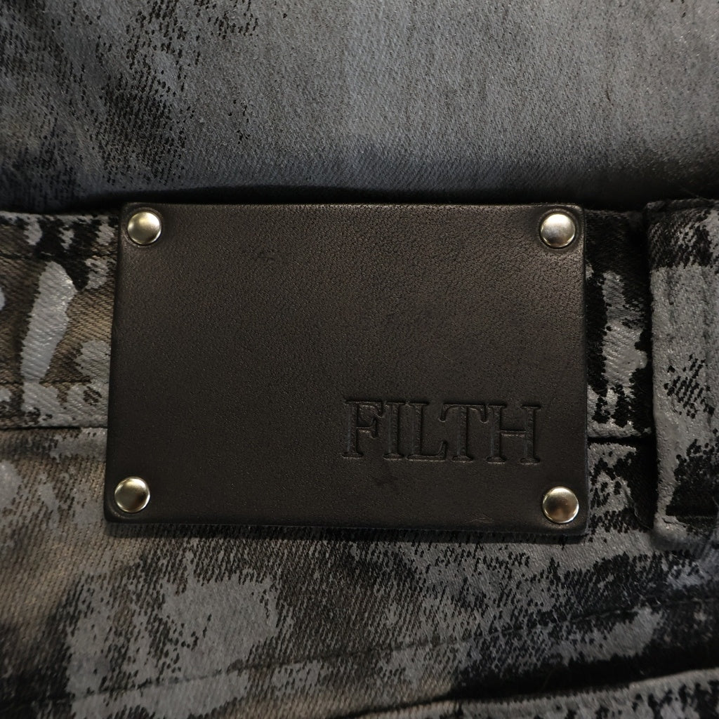 FILTH(フィルス) 26AW Rusty Waxed Baggy Cut ラスティワックスドバギーカットデニム ボトムス グレー FL262PT03