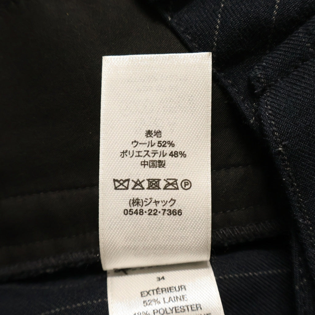 STUSSY(ステューシー) VOLUME PLEATED SHORT STRIPE ボリュームプリーツショートストライプパンツ ネイビー 112312