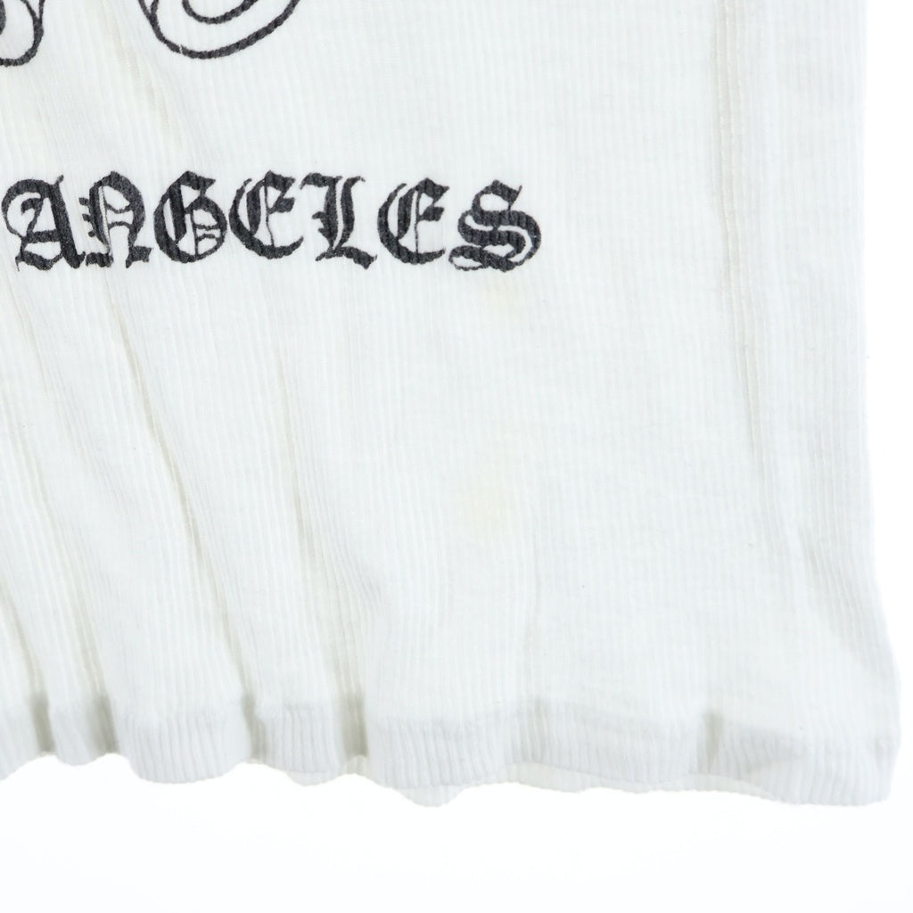 CHROME HEARTS(クロムハーツ) OLD RIB TANK TOP ロサンゼルス限定 ホースシュー ヴァインダガー タンクトップ カットソー ホワイト