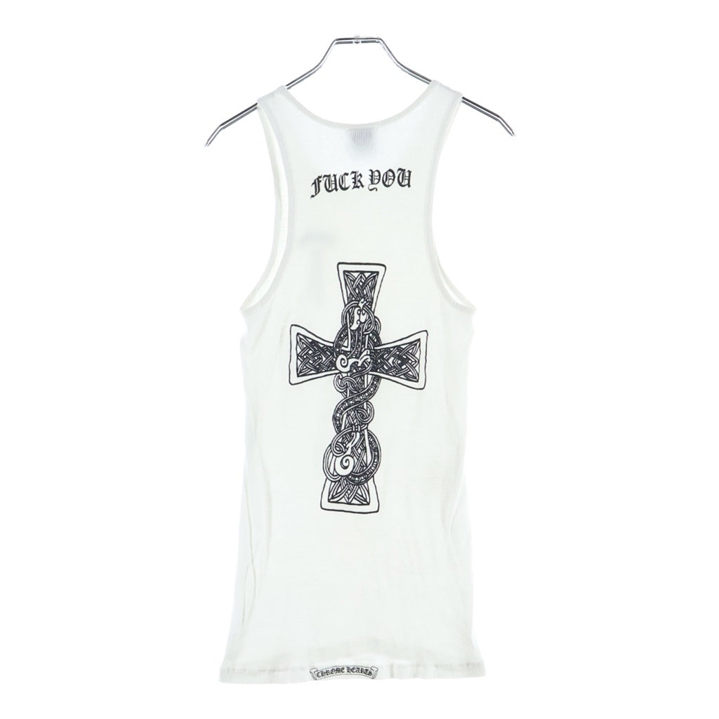 CHROME HEARTS(クロムハーツ) OLD CELTIC CROSS RIB TANK TOP ケルティッククロス タンクトップ カットソー ホワイト