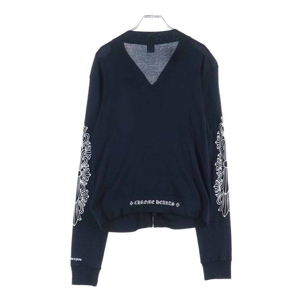 CHROME HEARTS(クロムハーツ) OLD 袖フローラル ダガージップ ジップアップジャケット ブラック