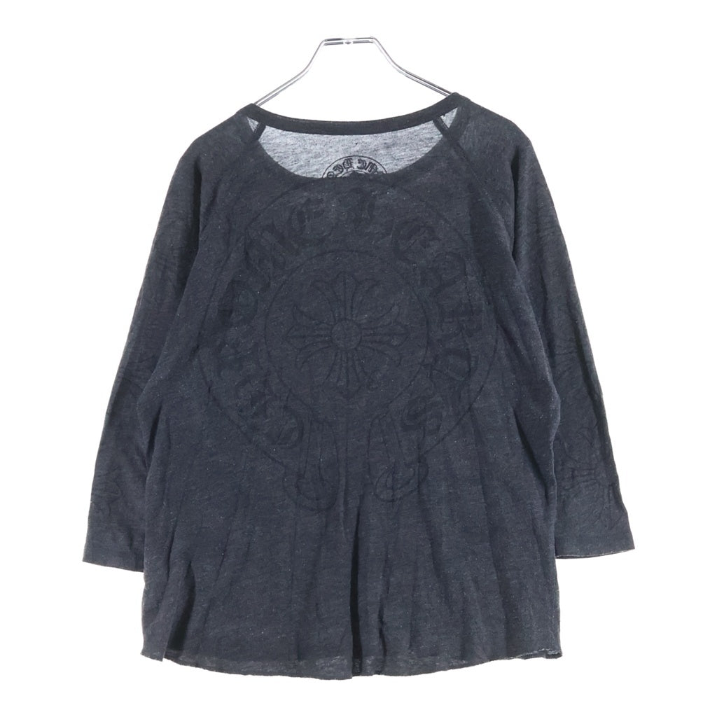 CHROME HEARTS(クロムハーツ) HENRY NECK CHプラス ホースシュー ヘンリーネック 七分袖カットソー Tシャツ グレー