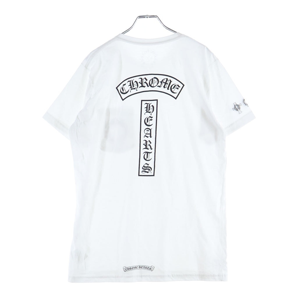CHROME HEARTS(クロムハーツ) BACK T-BAR POCKET S/S TEE Tバー ホースシュー 半袖Tシャツ カットソー ホワイト