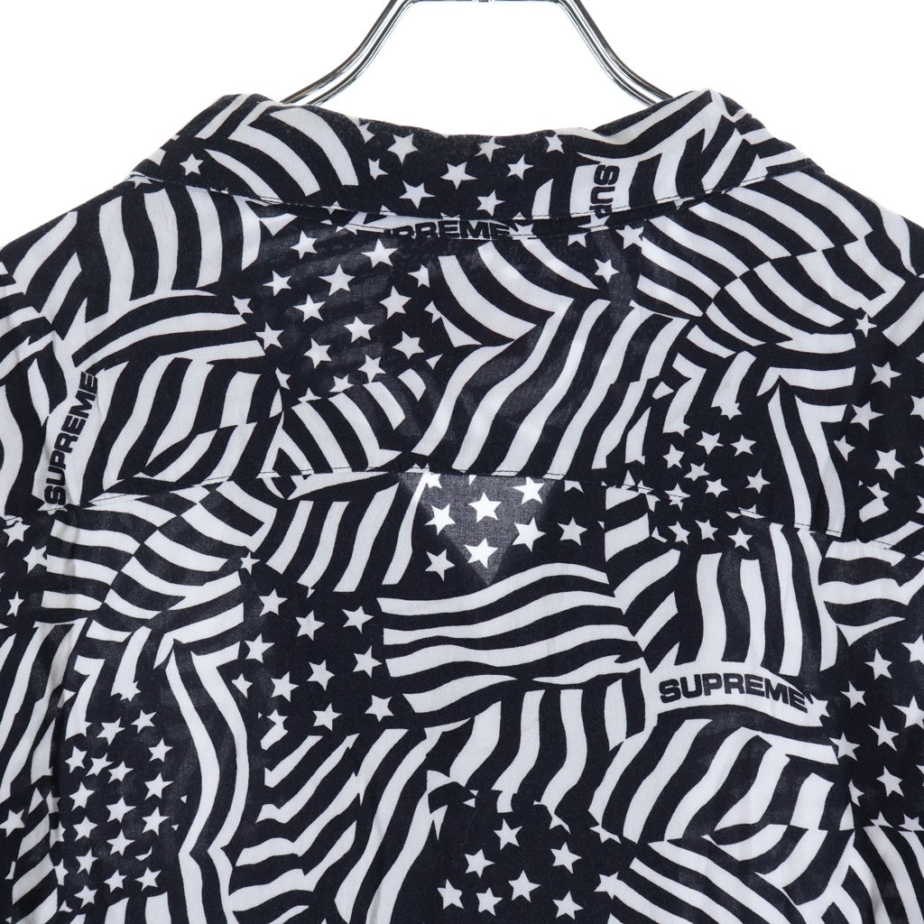 SUPREME(シュプリーム) 20SS Flags Rayon S/S Shirt フラッグ レーヨン半袖シャツ ブラック