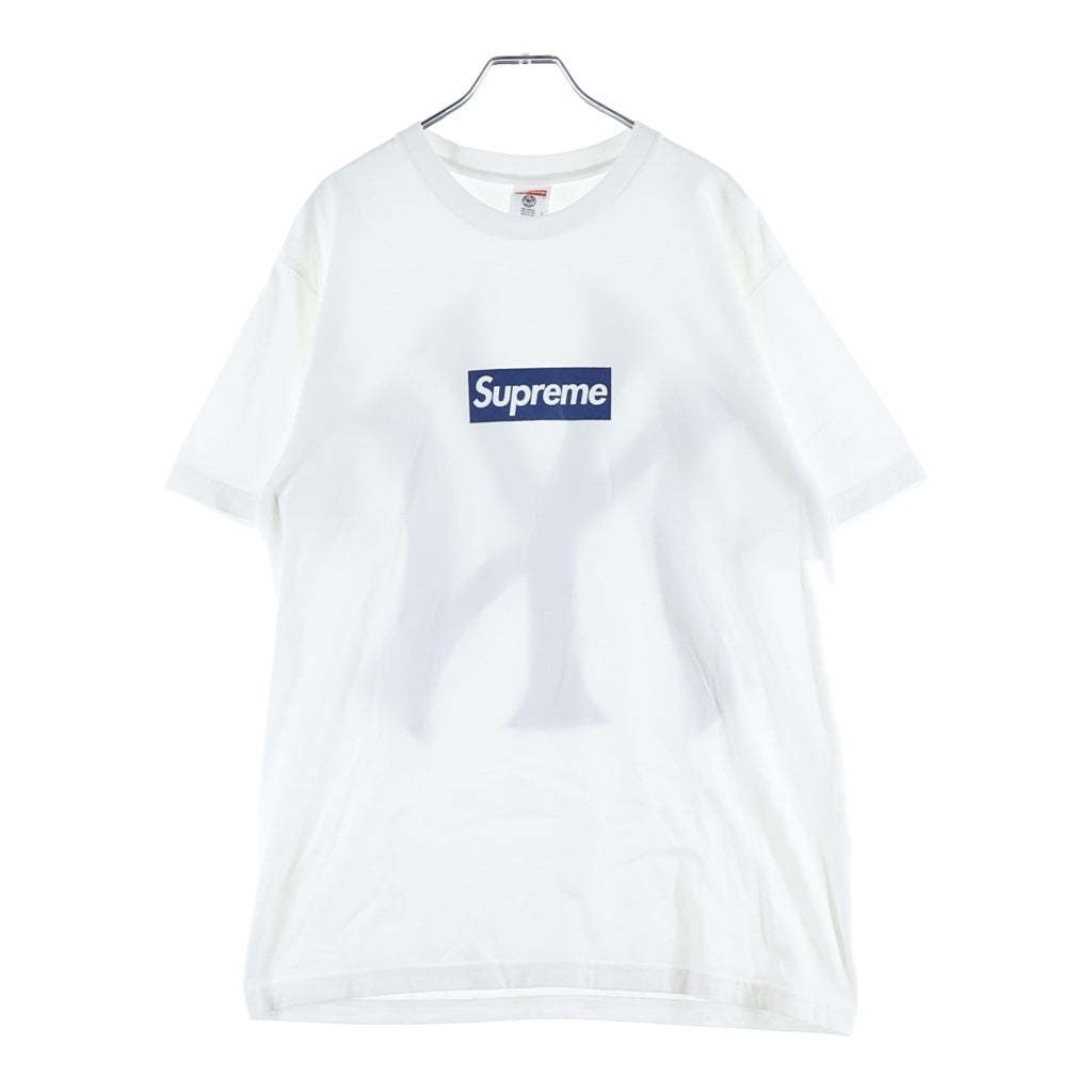 SUPREME(シュプリーム) 15SS New York Yankees Box Logo Tee ニューヨーク ヤンキース ボックスロゴ 両面プリント 半袖Tシャツ カットソー ホワイト