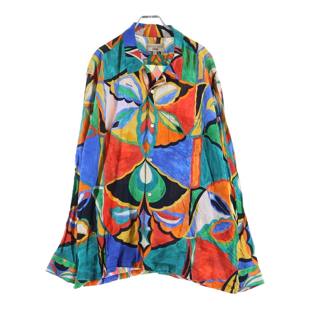 SUPREME(シュプリーム) 21SS Emilio Pucci L/S Shirt エミリオプッチ 総柄デザイン 長袖シャツ マルチ