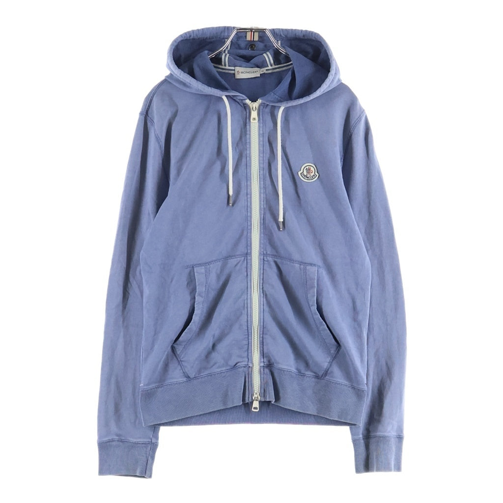 MONCLER(モンクレール) MAGLIA CARDIGAN マグリアカーディガン ロゴワッペン フルジップアップパーカー ブルー 210918425900 80155