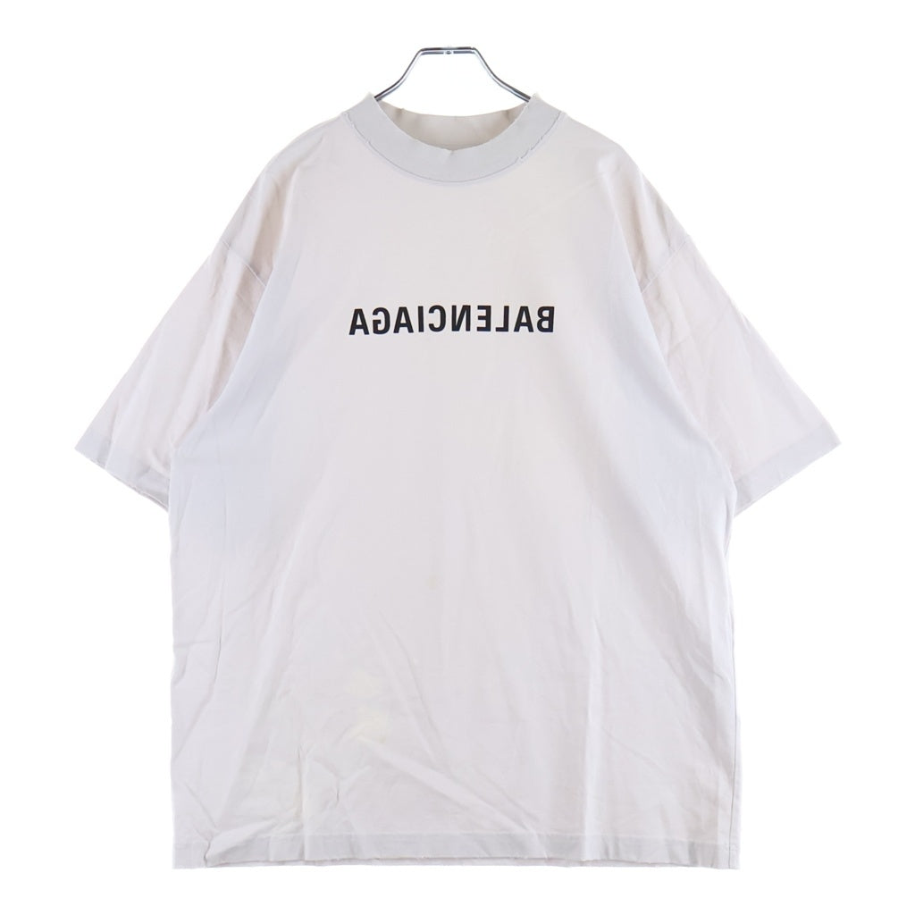 BALENCIAGA(バレンシアガ) ロゴプリント 半袖Tシャツ カットソー ホワイト 764235 TNVV8