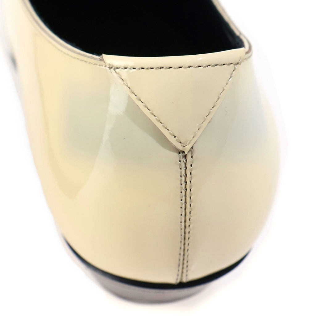SAINT LAURENT PARIS(サンローランパリ) エナメル レースアップシューズ イエロー レディース 582149